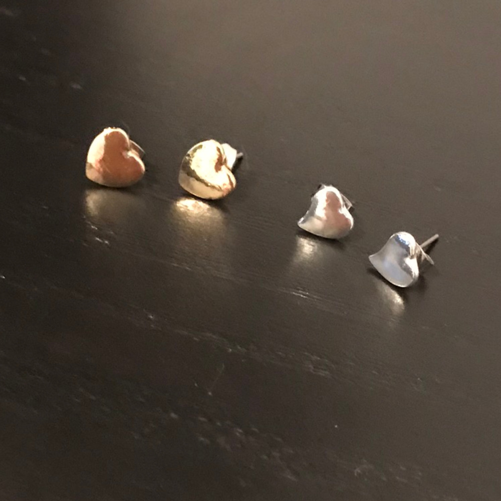 3 Pair of Heart Earrings